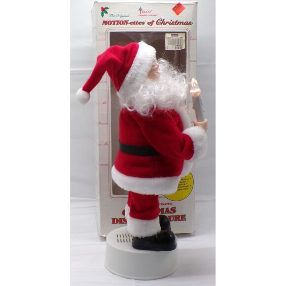 1994 Telco Motionettes Animated & Illuminated Santa Claus Figure Music 13" WORKS - Picture 3 of 11